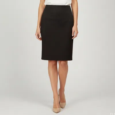 Pre-owned Boss By Hugo Boss Black Felt Pencil Skirt S