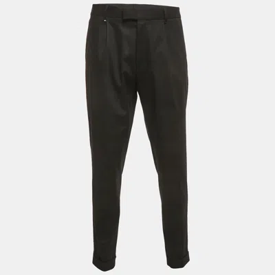 Pre-owned Boss By Hugo Boss Black Gabardine Formal Trousers Xl
