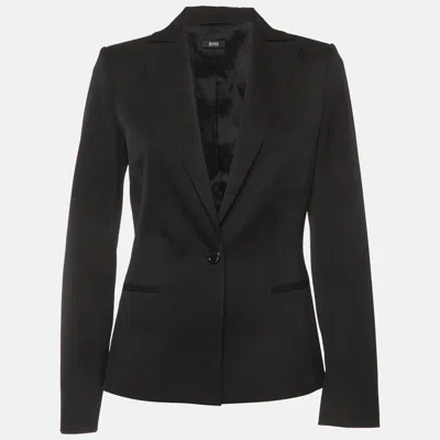 Boss By Hugo Boss Black Gabardine Tailored Blazer