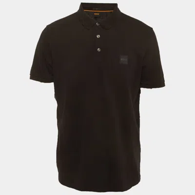Boss By Hugo Boss Black Jersey Pique Polo T-shirt