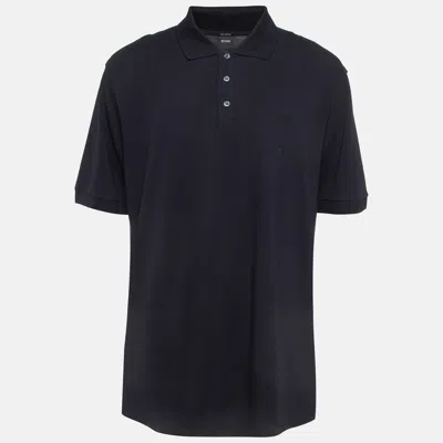 Pre-owned Boss By Hugo Boss Black Pima Cotton Polo T-shirt 4xl