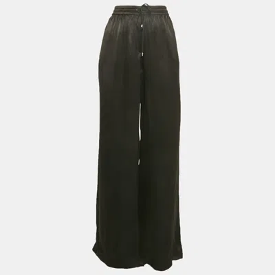 Pre-owned Boss By Hugo Boss Black Satin Tavati Trousers M