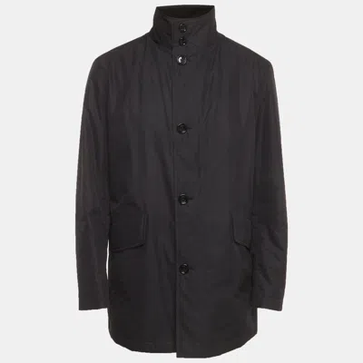 Pre-owned Boss By Hugo Boss Black Synthetic Zip Up Caylen Jacket L In Blue