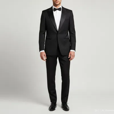 Pre-owned Boss By Hugo Boss Black Virgin Wool Regular Fit Suit Set L