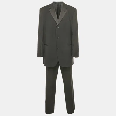 Pre-owned Boss By Hugo Boss Black Virgin Wool Single Breasted Suit 4xl