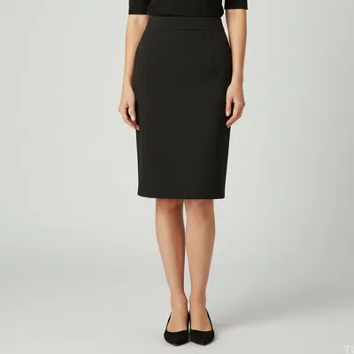 Pre-owned Boss By Hugo Boss Black Wool Blend Pencil Skirt M