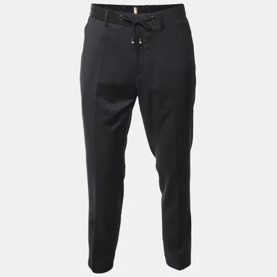 Pre-owned Boss By Hugo Boss Black Wool H-genius Slim Fit Pants M
