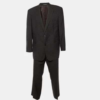 Pre-owned Boss By Hugo Boss Black Wool Single Breasted Pasini2/movie2 Suit Xxxl