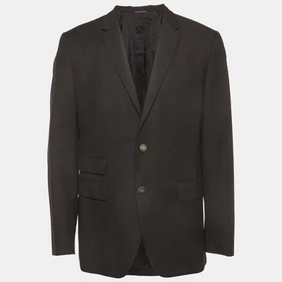 Pre-owned Boss By Hugo Boss Black Wool The Transit Blazer Xl