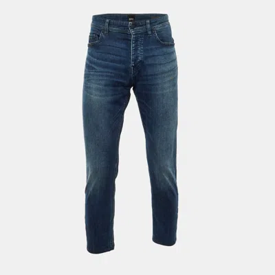 Boss By Hugo Boss Blue Denim 040 Taber Tapered Fit Jeans L/waist