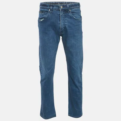Boss By Hugo Boss Blue Denim Straight Leg Jeans S Waist