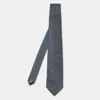 Boss By Hugo Boss Blue Patterned Jacquard Silk Tie In Gray