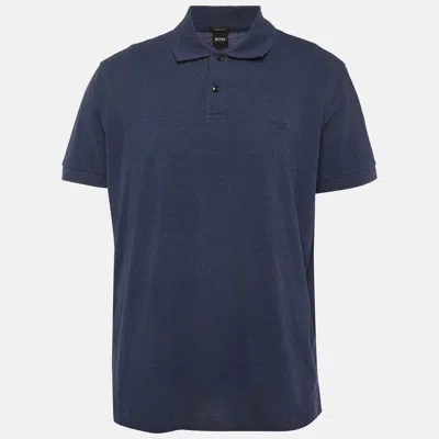 Boss By Hugo Boss Blue Pique Polo T-shirt