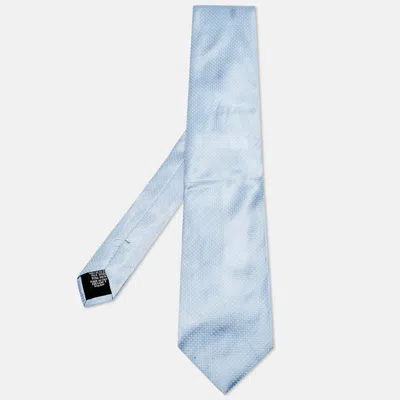 Boss By Hugo Boss Blue Silk Traditional Tie In Brown