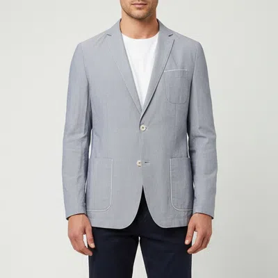 Pre-owned Boss By Hugo Boss Blue Stretch Cotton Morell Jacket Xxl
