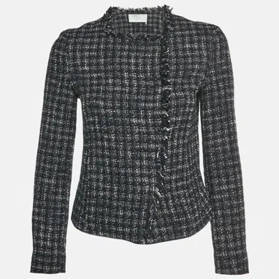 Pre-owned Boss By Hugo Boss Blue Tweed Jicara Jacket S