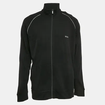 Pre-owned Boss By Hugo Boss Boss Homewear Black Cotton Jersey Zip-up Jacket Xxl
