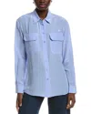 Boss By Hugo Boss Boss Hugo Boss Biventi Silk-blend Shirt In Blue
