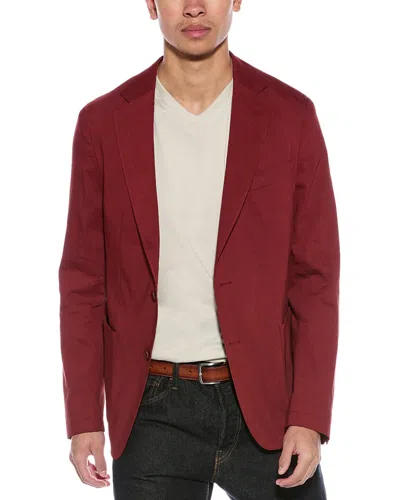 Boss By Hugo Boss Boss Hugo Boss Hanry Slim Fit Linen-blend Blazer In Brown
