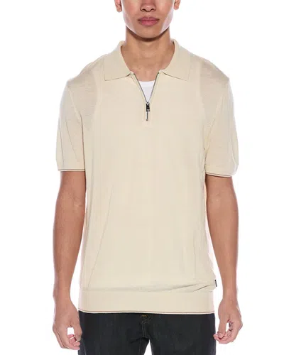 Boss By Hugo Boss Boss Hugo Boss Trieste Linen-blend Polo Sweater In Beige