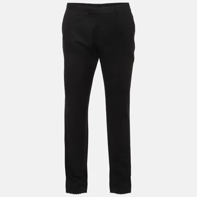 Pre-owned Boss By Hugo Boss Boss Selection Hugo Boss Black Wool Straight Fit Pants Xl