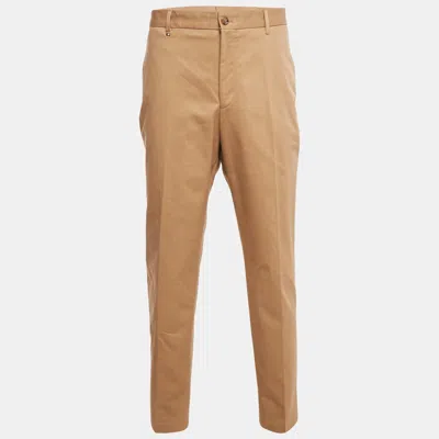 Pre-owned Boss By Hugo Boss Brown Gabardine C-perin Trousers Xxl