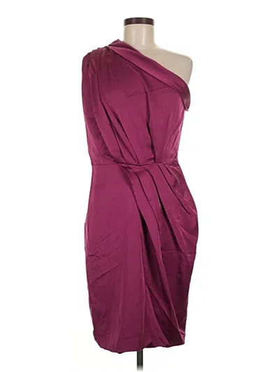 Pre-owned Boss By Hugo Boss Cocktail Dress In Burgundy