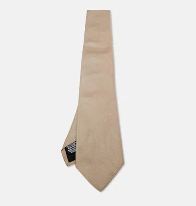 Boss By Hugo Boss Dark Beige Silk Tie In Neutral