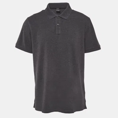 Pre-owned Boss By Hugo Boss Grey Cotton Pique Polo T-shirt Xxxl