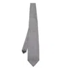 Boss By Hugo Boss Grey Square Patterned Silk Jacquard Tie In Gray