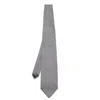 Boss By Hugo Boss Grey Square Patterned Silk Jacquard Tie In Gray