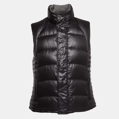 Pre-owned Boss By Hugo Boss Grey Wool And Nylon Reversible Down Vest M