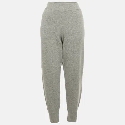 Pre-owned Boss By Hugo Boss Grey Wool Knit Faboosia Sweatpants L In Gray