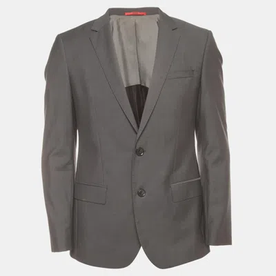 Pre-owned Boss By Hugo Boss Grey Wool Long Sleeve C Huge1s Jacket M