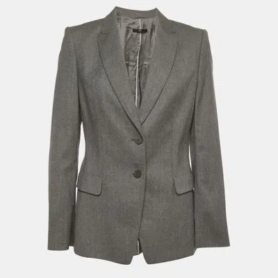 Pre-owned Boss By Hugo Boss Grey Wool Single Breasted Juicyrel Blazer M In Gray