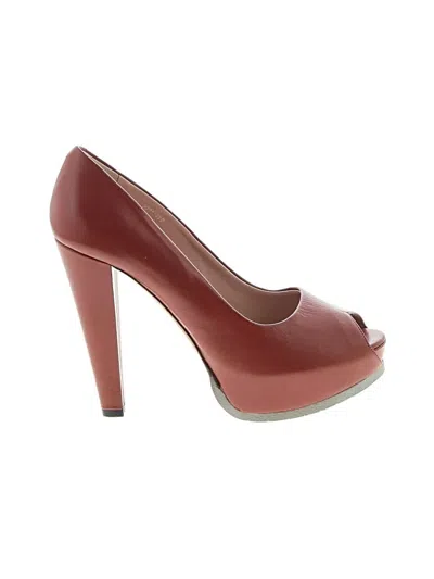 Pre-owned Boss By Hugo Boss Heels In Burgundy