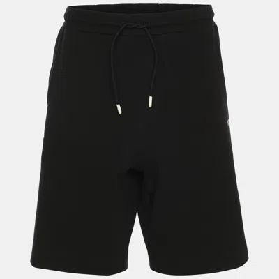 Pre-owned Boss By Hugo Boss Hugo Boss Black Jersey Logo Embroidered Drawstring Short Xl