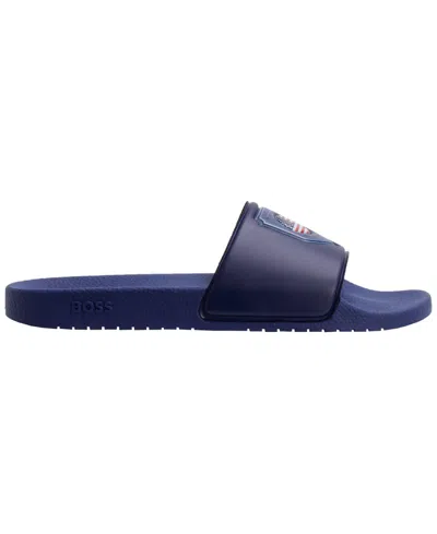 Boss By Hugo Boss Hugo Boss Men's Aryeh World Cup Slides In Multi