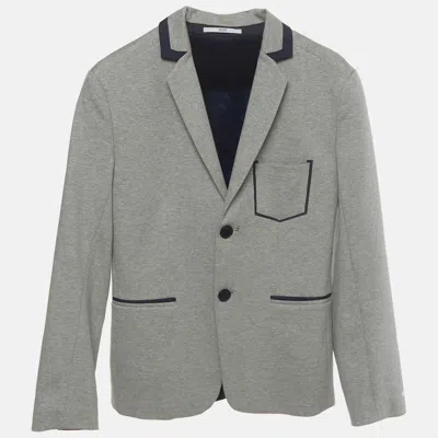 Pre-owned Boss By Hugo Boss Kids Grey Jersey Single Breasted Blazer 14 Yrs