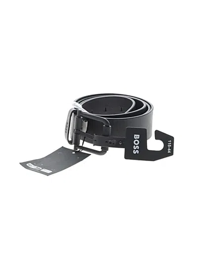 Boss By Hugo Boss Leather Belt In Black