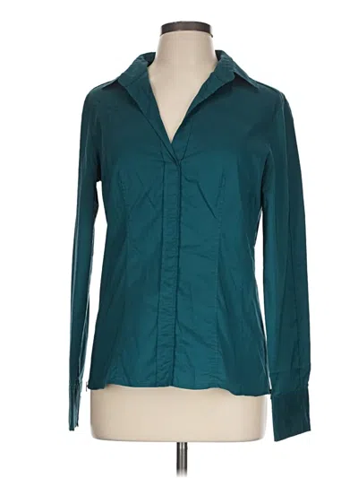 Pre-owned Boss By Hugo Boss Long Sleeve Blouse In Blue