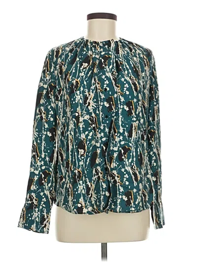 Pre-owned Boss By Hugo Boss Long Sleeve Blouse In Teal