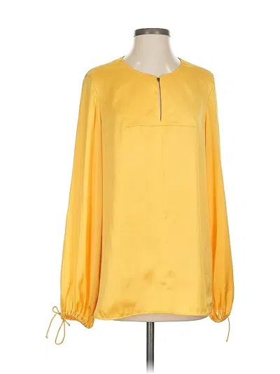 Pre-owned Boss By Hugo Boss Long Sleeve Blouse In Yellow