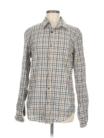 Pre-owned Boss By Hugo Boss Long Sleeve Button Down Shirt In Brown