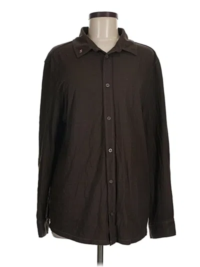 Pre-owned Boss By Hugo Boss Long Sleeve Button Down Shirt In Brown