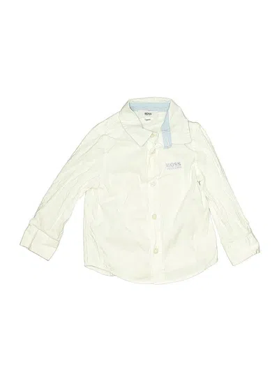 Pre-owned Boss By Hugo Boss Kids' Long Sleeve Button Down Shirt In Green