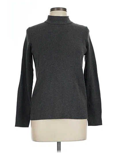 Pre-owned Boss By Hugo Boss Long Sleeve Top Gray Turtleneck Tops