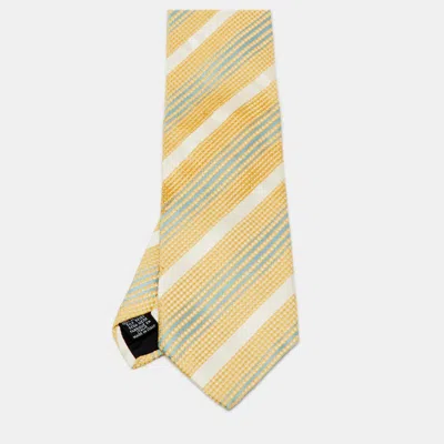 Pre-owned Boss By Hugo Boss Multicolor Diagonal Print Silk Traditional Tie