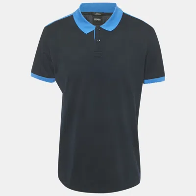 Pre-owned Boss By Hugo Boss Navy Blue Cotton Phillipson 39 Slim Fit Polo T- Shirt Xl
