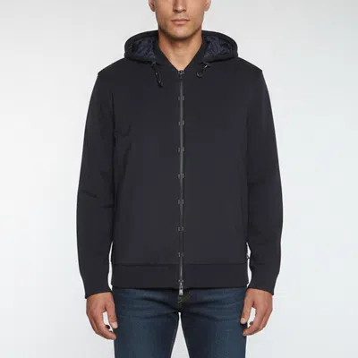 Pre-owned Boss By Hugo Boss Navy Blue Nylon And Wool Hooded Jacket Xxxl